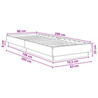 Lovos rėmas su LED Sonoma ąžuolas 80 x 200 cm Apdirbta mediena