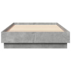Lovos rėmas su LED Betono pilka 80 x 200 cm Apdirbta mediena