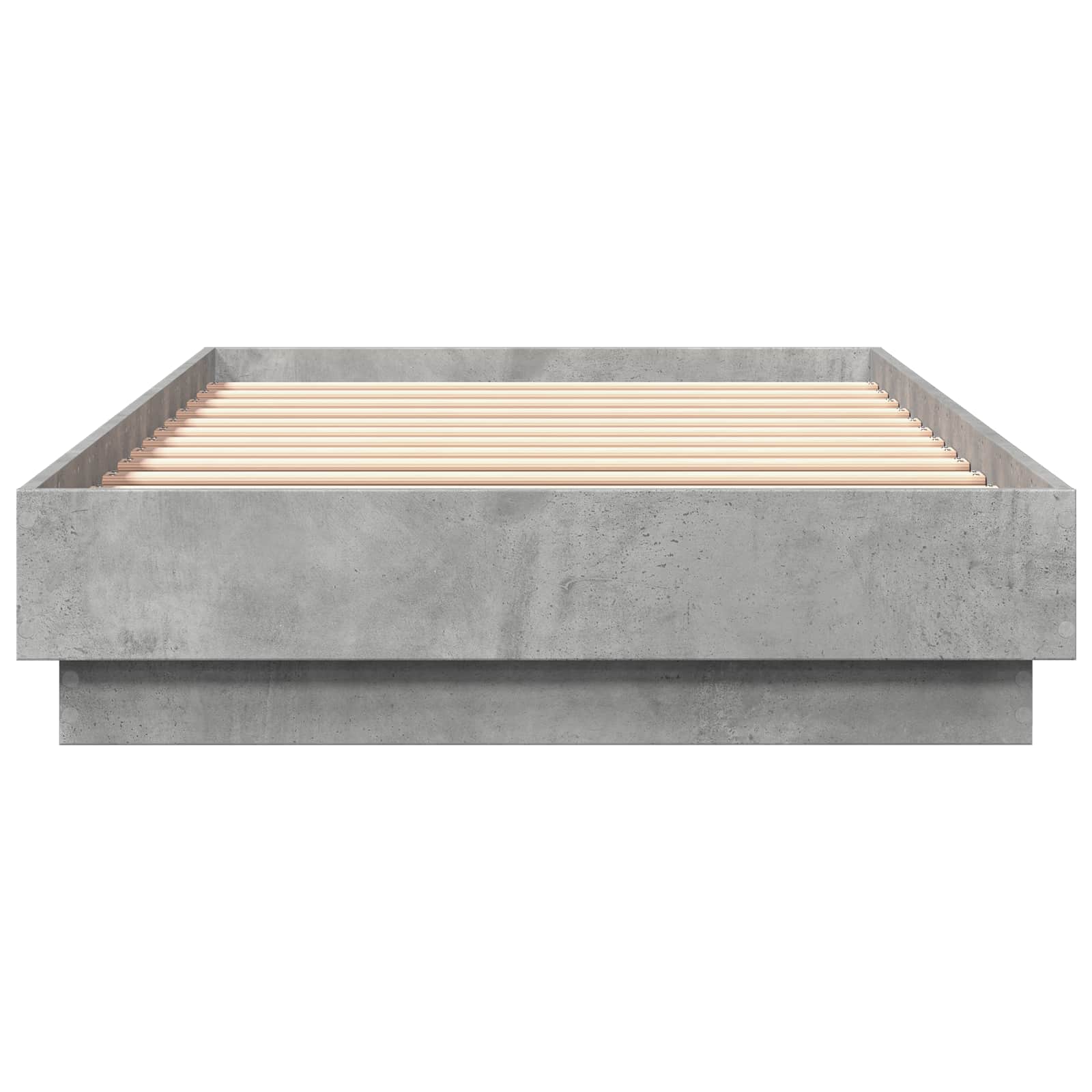 Lovos rėmas su LED Betono pilka 80 x 200 cm Apdirbta mediena