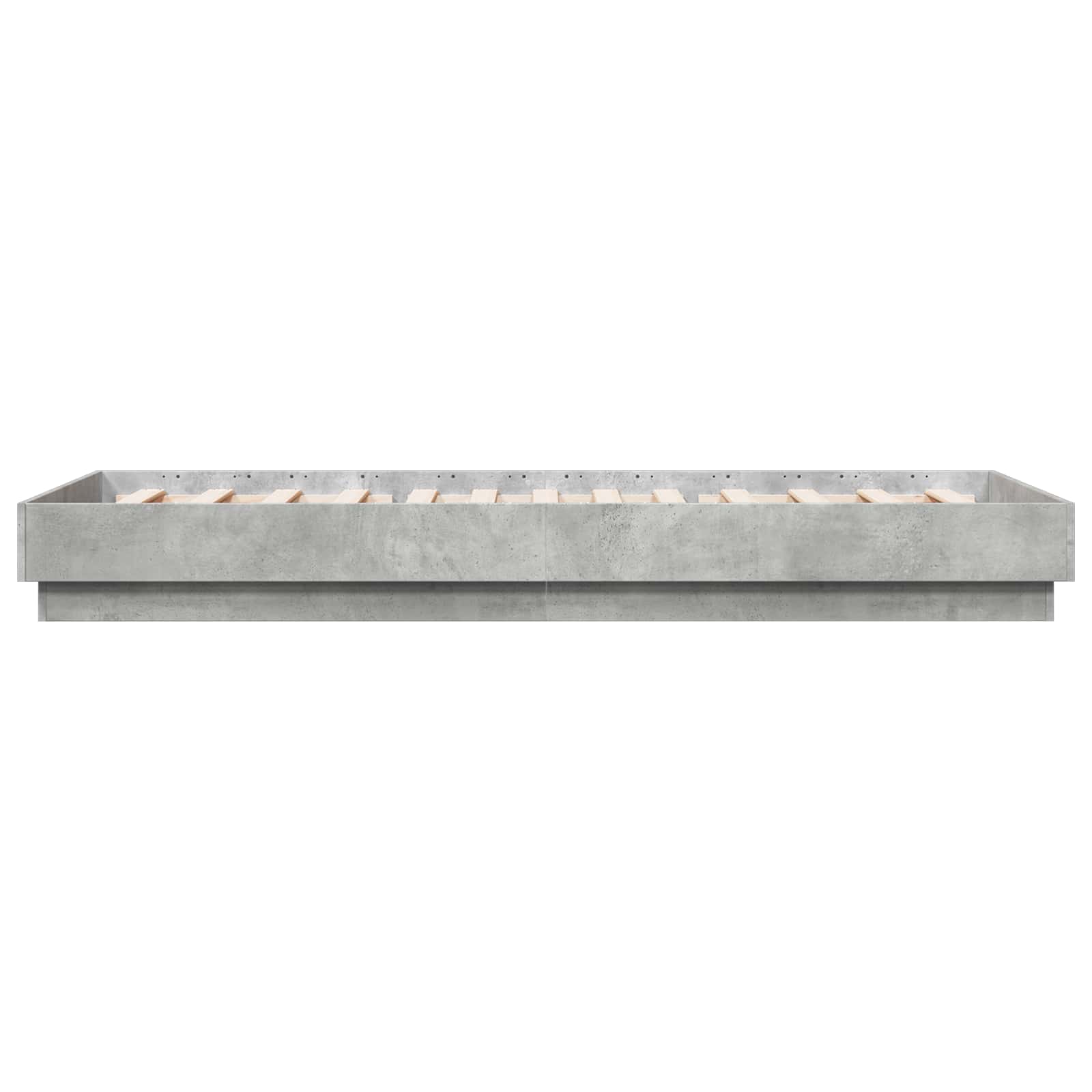 Lovos rėmas su LED Betono pilka 80 x 200 cm Apdirbta mediena