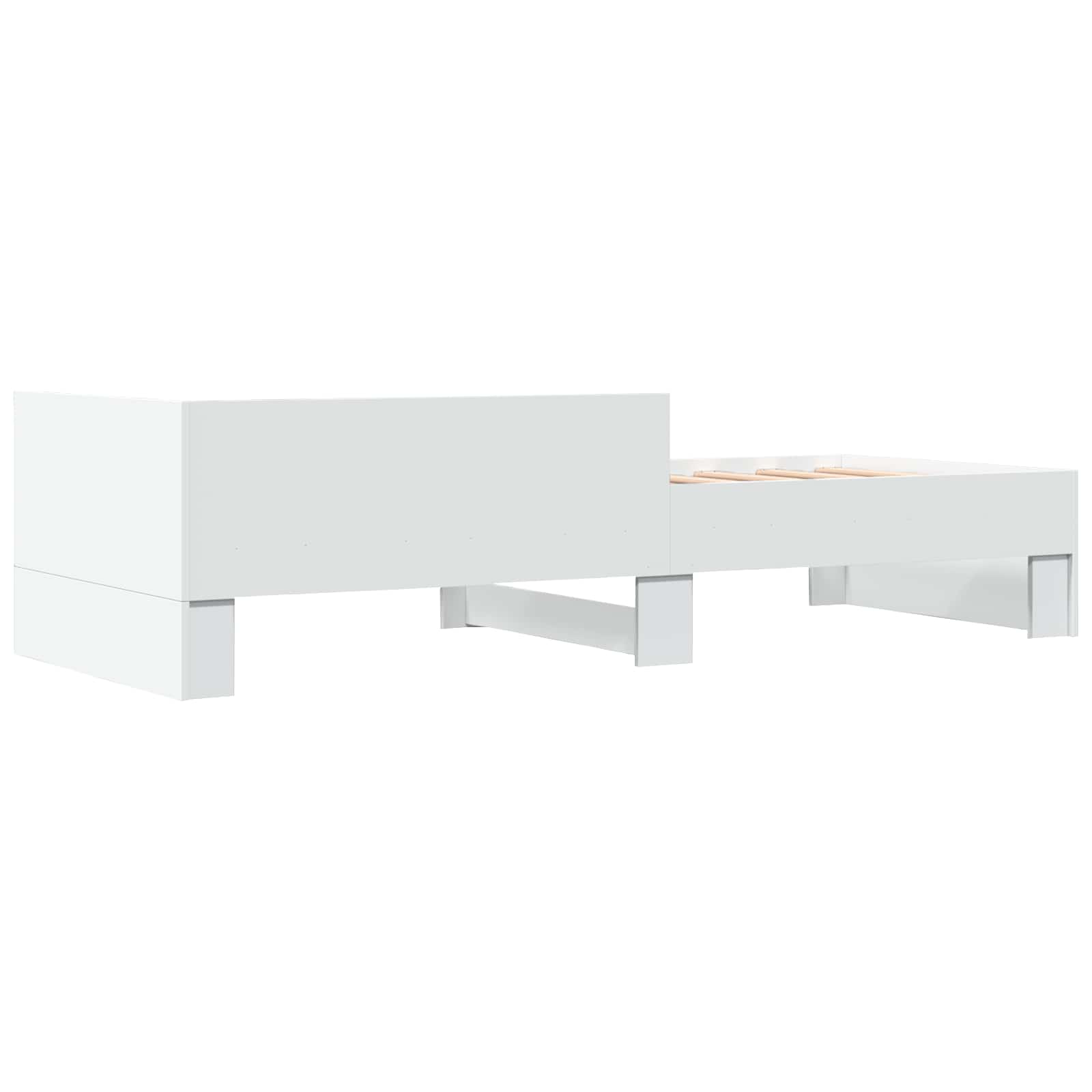 Lovos Rėmas su Galvūgaliu Balta 80 x 200 cm Apdirbta mediena