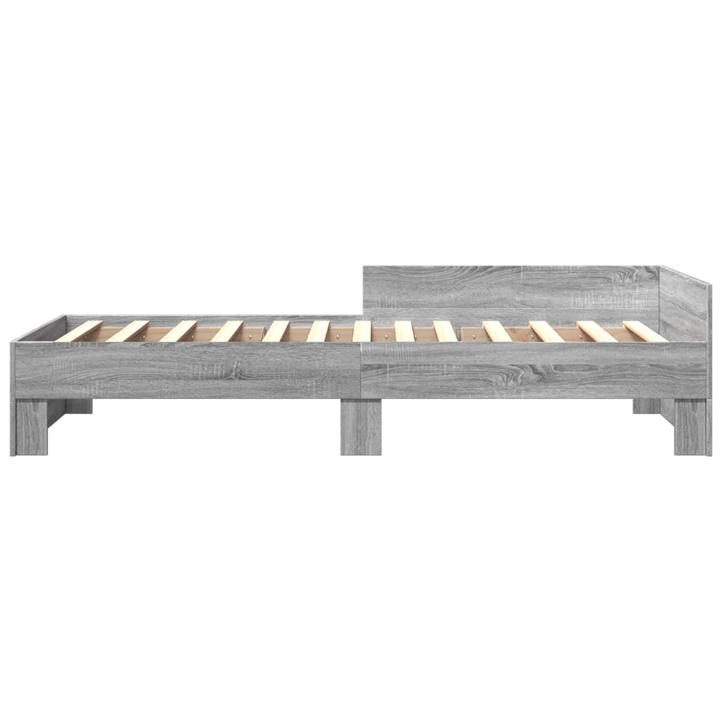Lovos Rėmas su Galvūgaliu Pilka Sonoma 80 x 200 cm