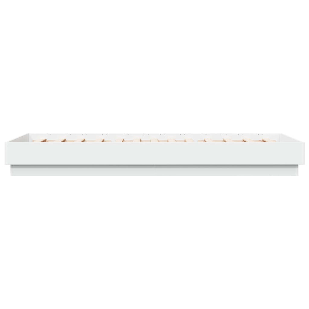 Grindų lovos rėmas Balta 80 x 200 cm Apdirbta mediena