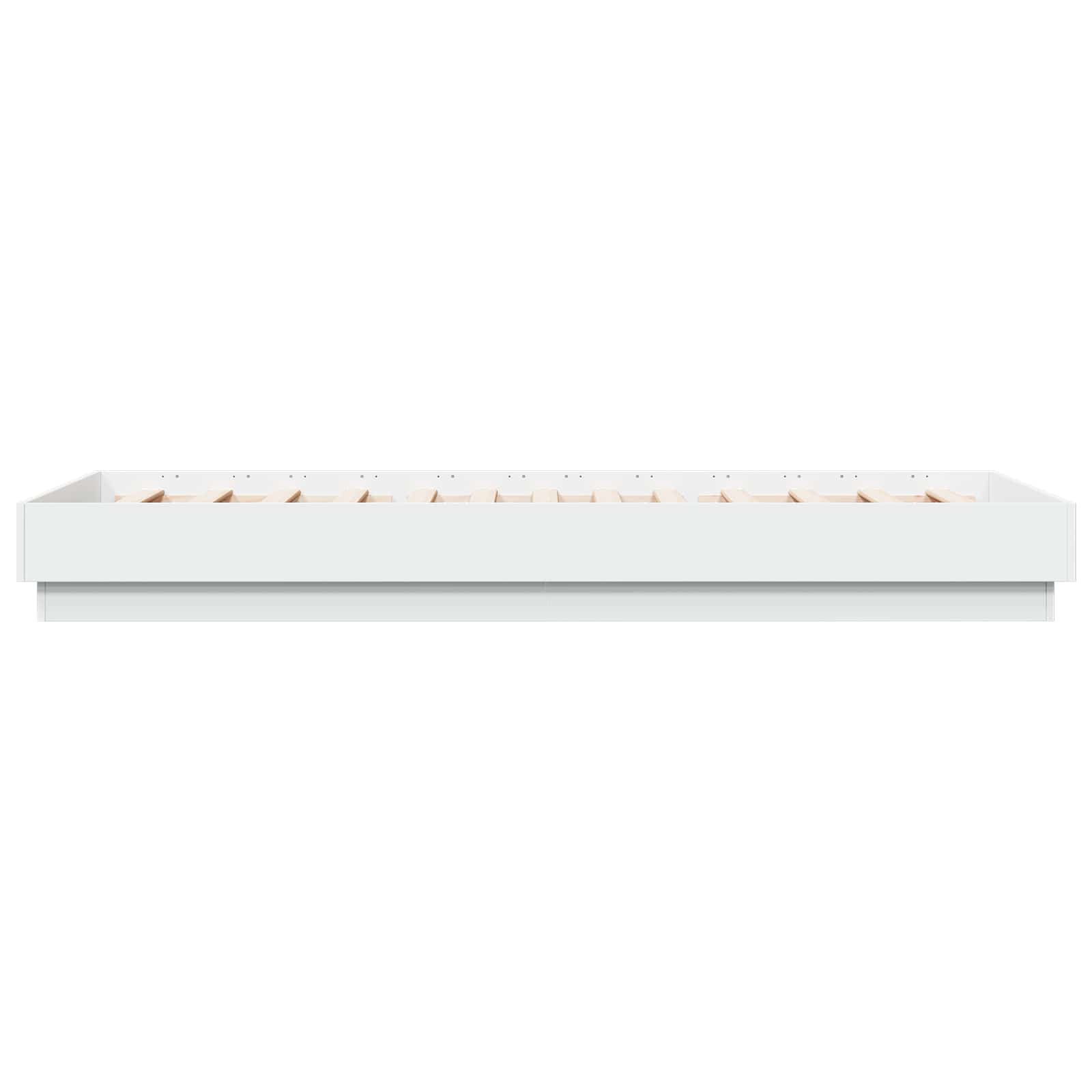 Grindų lovos rėmas Balta 80 x 200 cm Apdirbta mediena