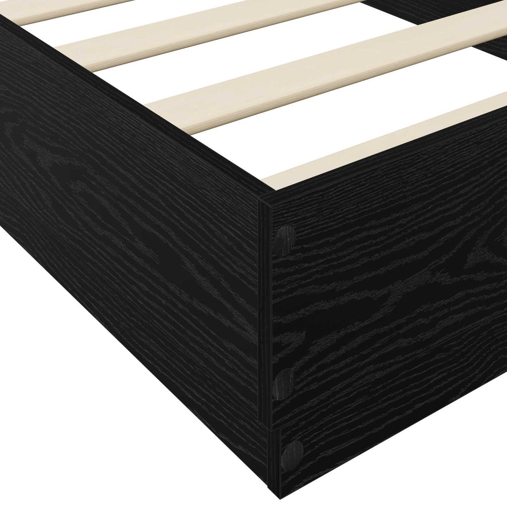 Grindų lovos rėmas Juodojo ąžuolo 80 x 200 cm Apdirbta mediena