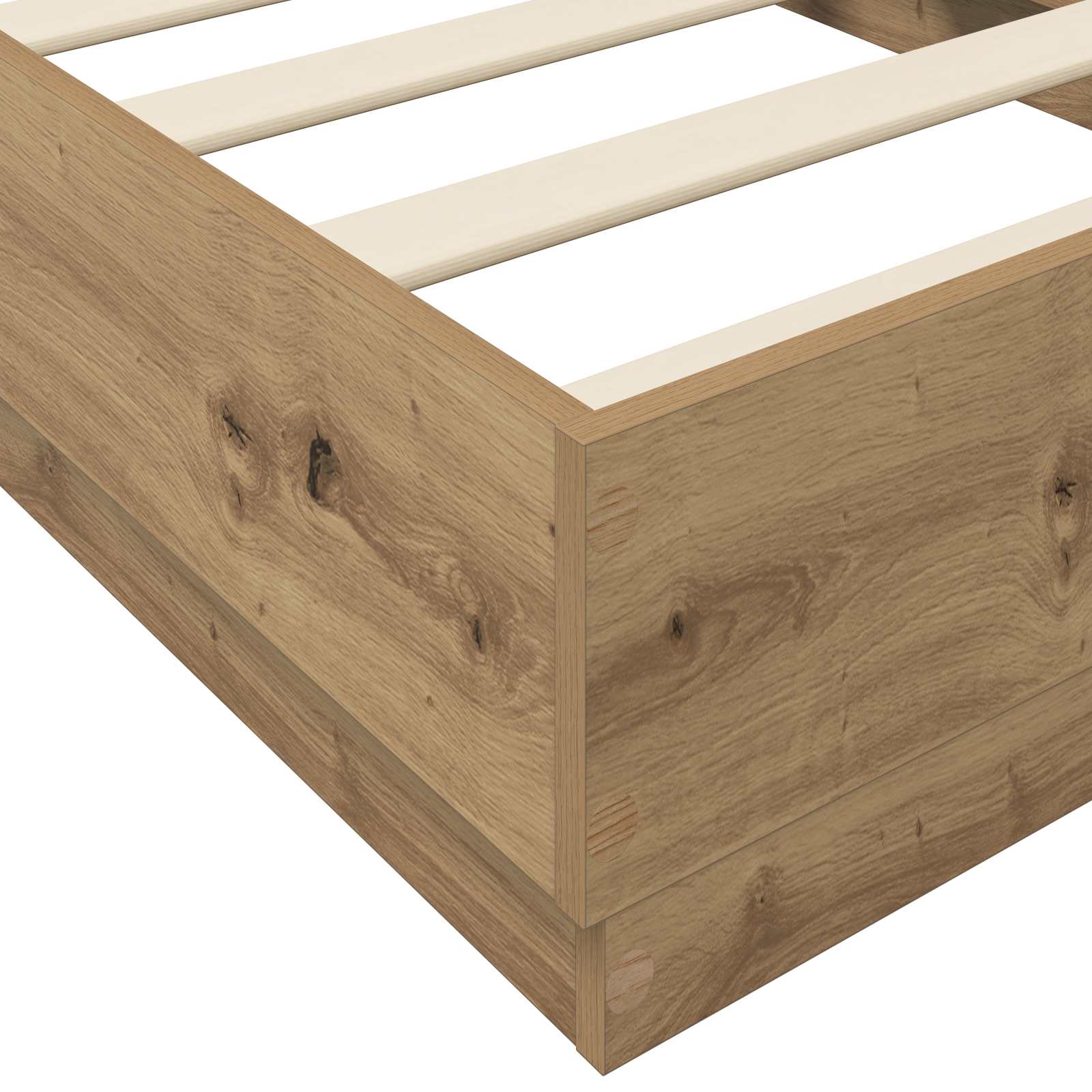 Grindų lovos rėmas Artisano ąžuolo 80 x 200 cm Apdirbta mediena