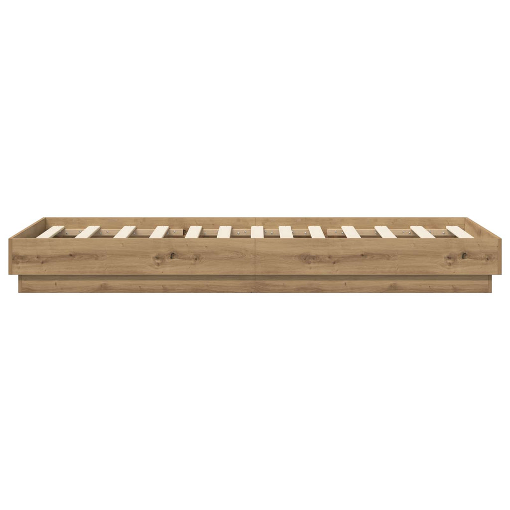 Grindų lovos rėmas Artisano ąžuolo 80 x 200 cm Apdirbta mediena