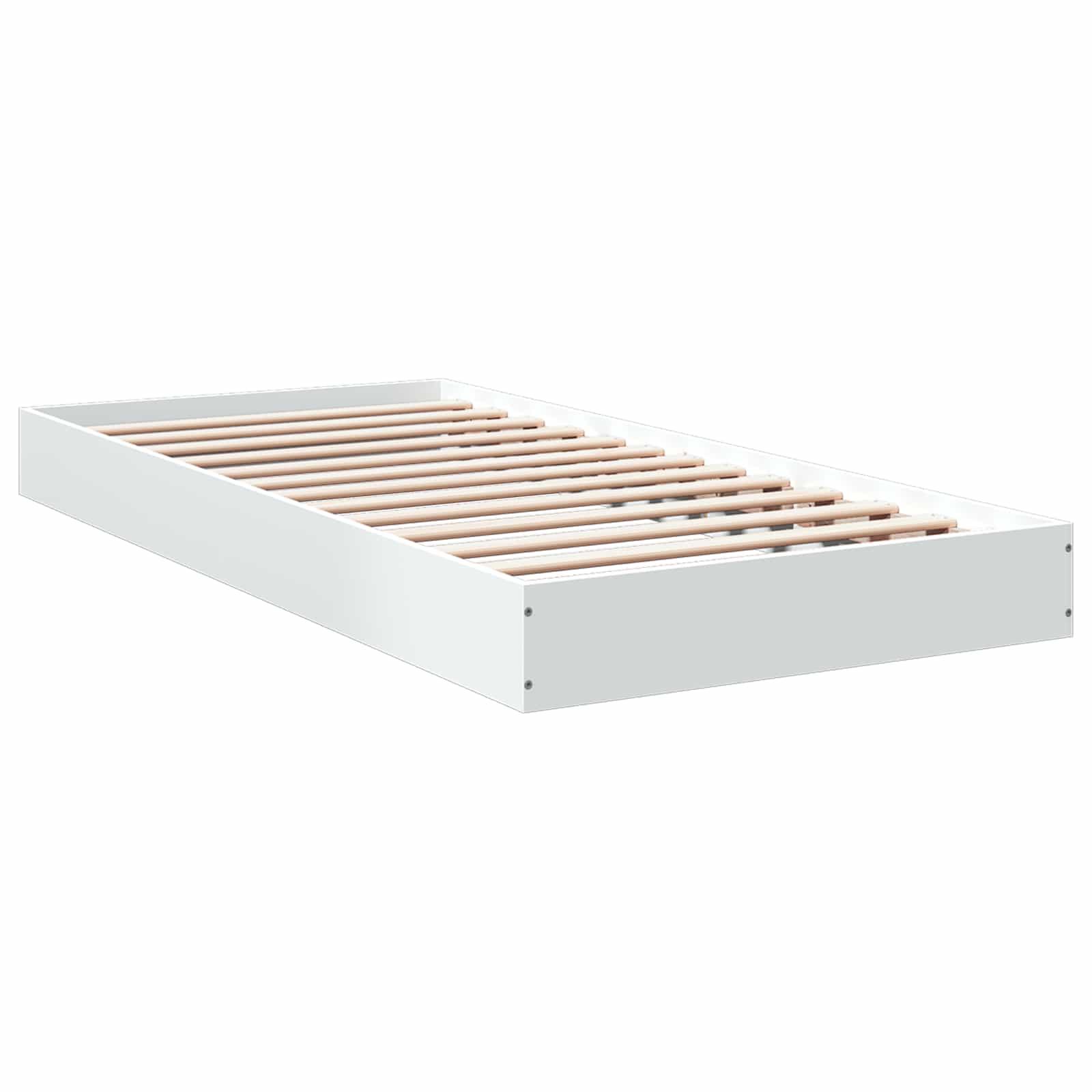Grindų lovos rėmas Balta 80 x 200 cm Apdirbta mediena