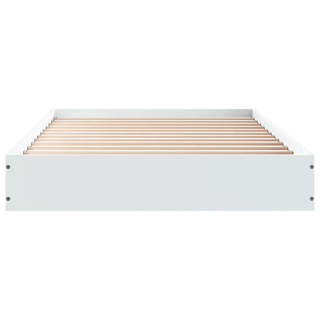 Grindų lovos rėmas Balta 80 x 200 cm Apdirbta mediena