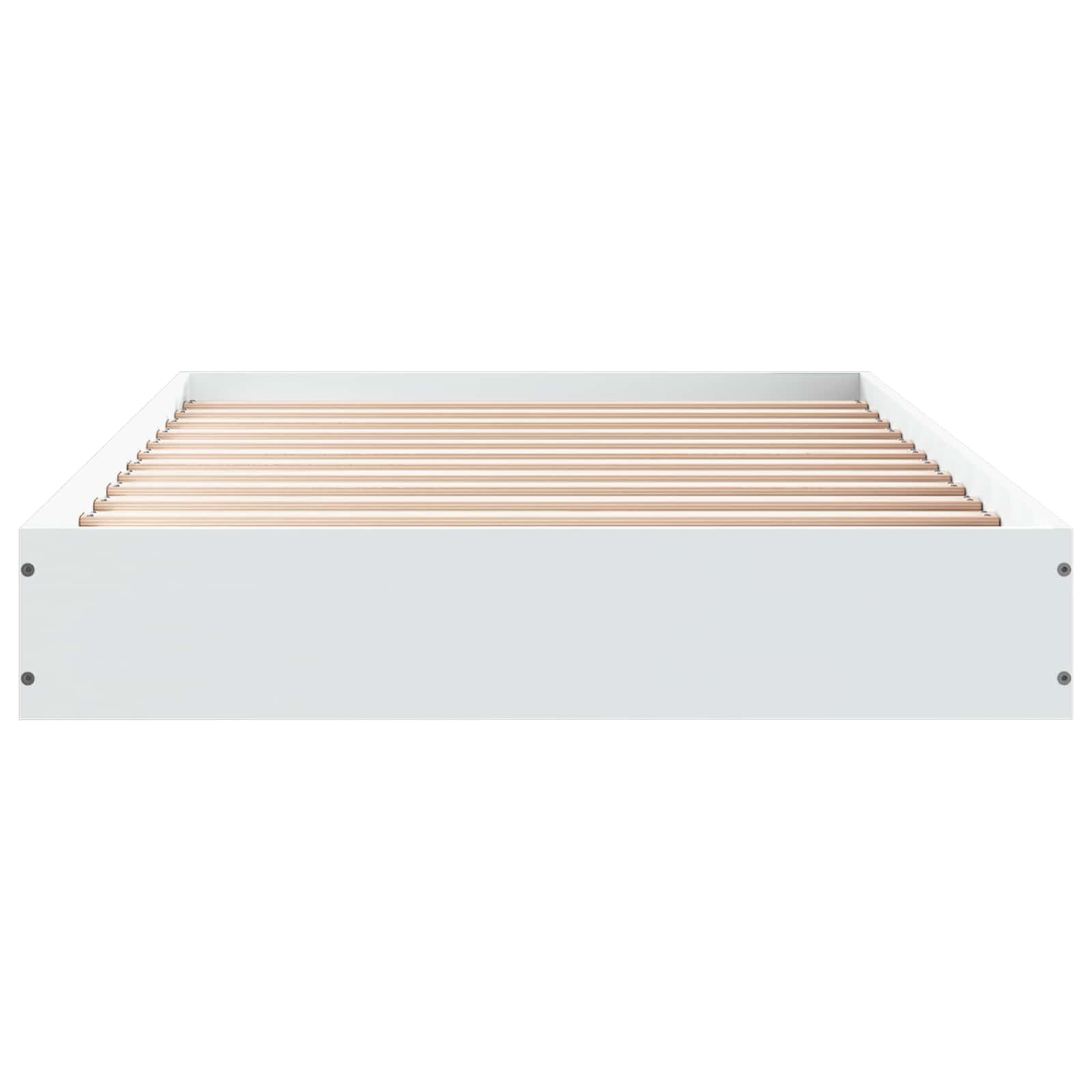 Grindų lovos rėmas Balta 80 x 200 cm Apdirbta mediena
