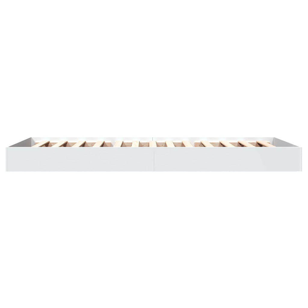 Grindų lovos rėmas Balta 80 x 200 cm Apdirbta mediena