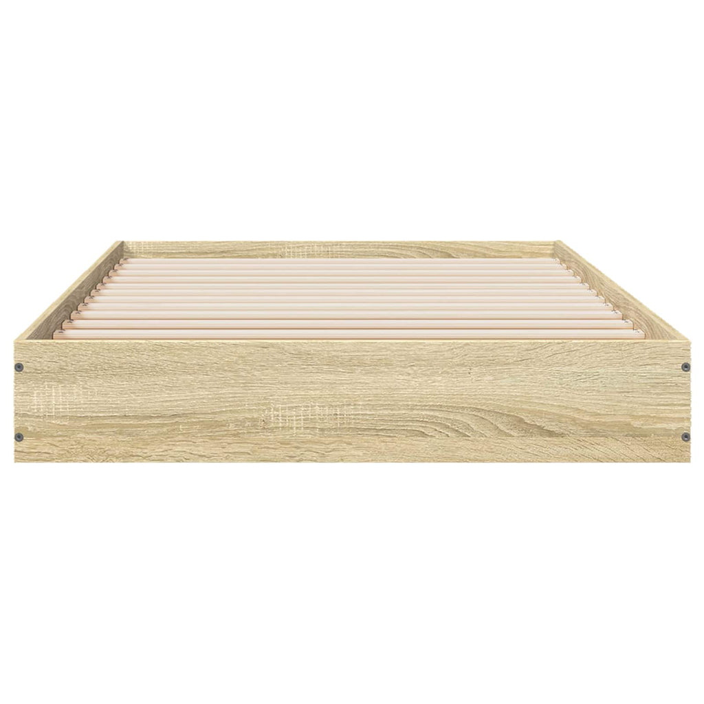 Grindų lovos rėmas Sonoma ąžuolas 80 x 200 cm Apdirbta mediena