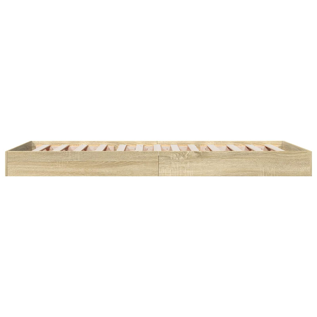 Grindų lovos rėmas Sonoma ąžuolas 80 x 200 cm Apdirbta mediena