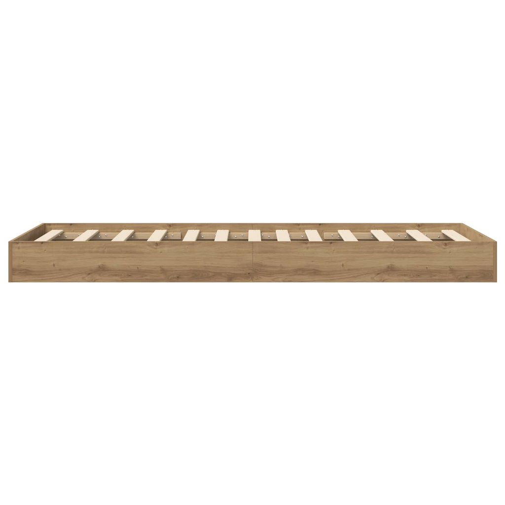 Grindų lovos rėmas Artisano ąžuolo 80 x 200 cm Apdirbta mediena