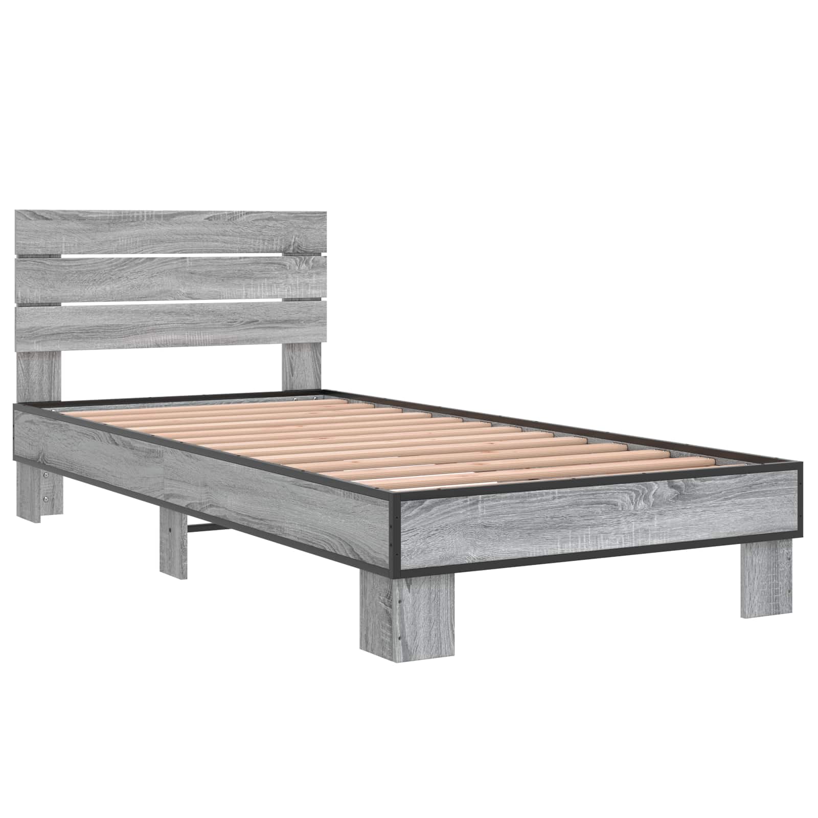 Lovos Rėmas su Galvūgaliu Pilka Sonoma 80 x 200 cm