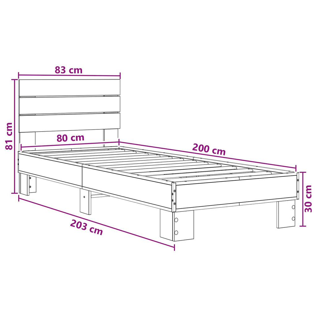 Lovos Rėmas su Galvūgaliu Artisano ąžuolo 80 x 200 cm