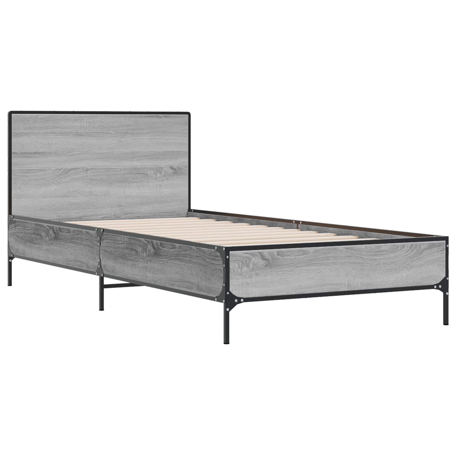 Lovos Rėmas su Galvūgaliu Pilka Sonoma 80 x 200 cm