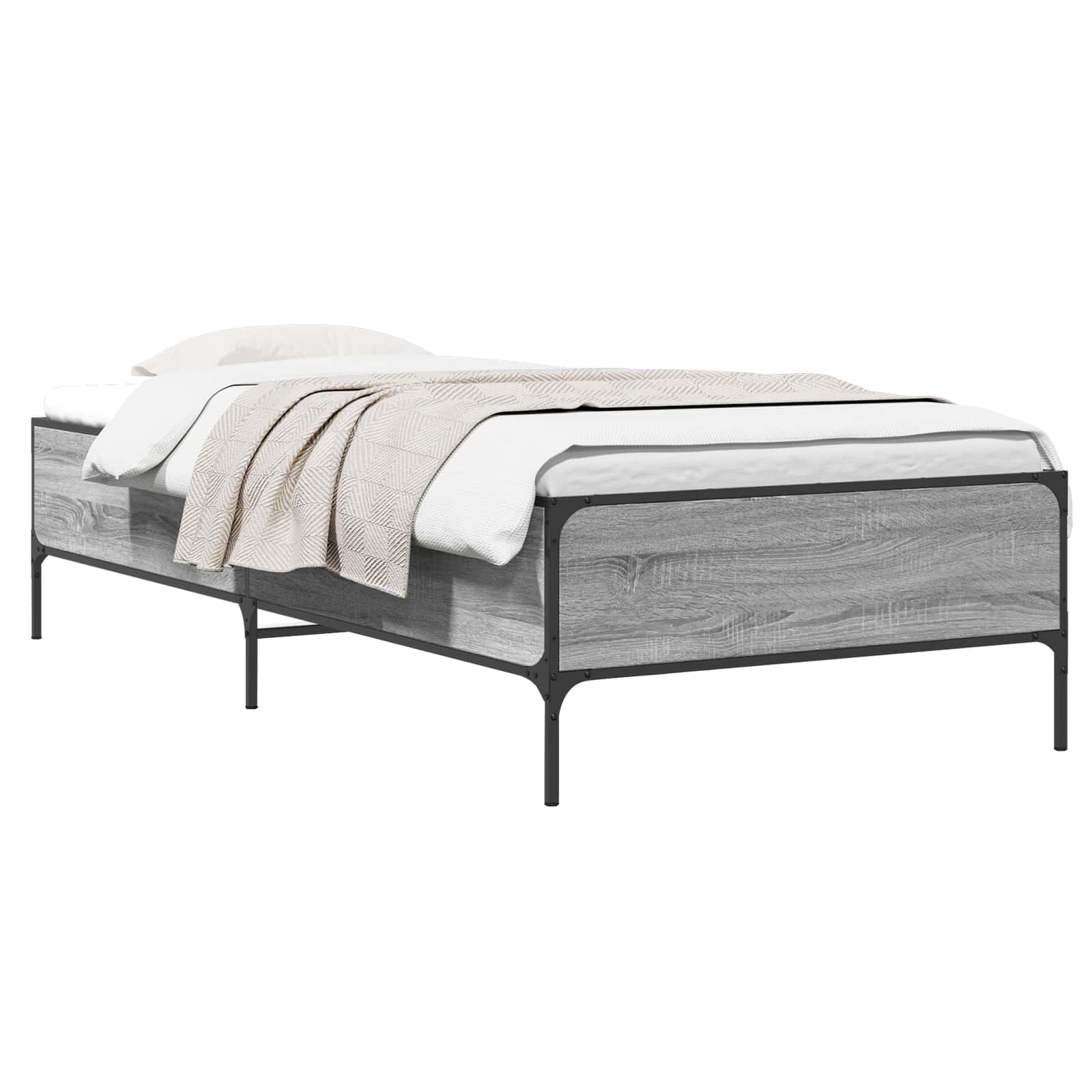 Lovos rėmas Pilka Sonoma 80 x 200 cm Apdirbta mediena