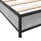 Lovos rėmas Pilka Sonoma 80 x 200 cm Apdirbta mediena