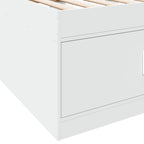 Lovos rėmas su saugojimu Balta 80 x 200 cm Apdirbta mediena