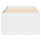 Lovos rėmas su saugojimu Balta 80 x 200 cm Apdirbta mediena