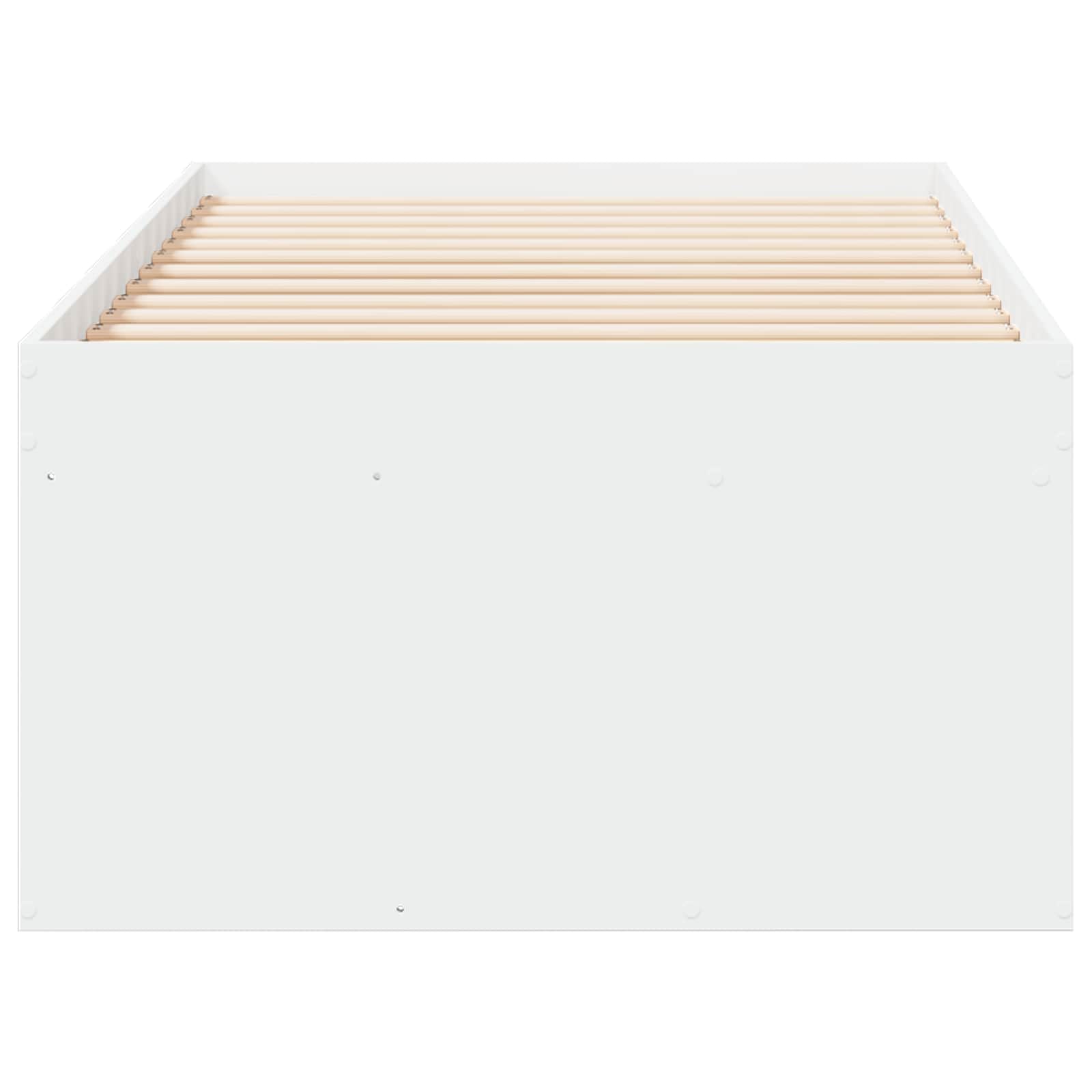 Lovos rėmas su saugojimu Balta 80 x 200 cm Apdirbta mediena