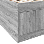 Lovos rėmas su saugojimu su stalčių Pilka Sonoma 80 x 200 cm
