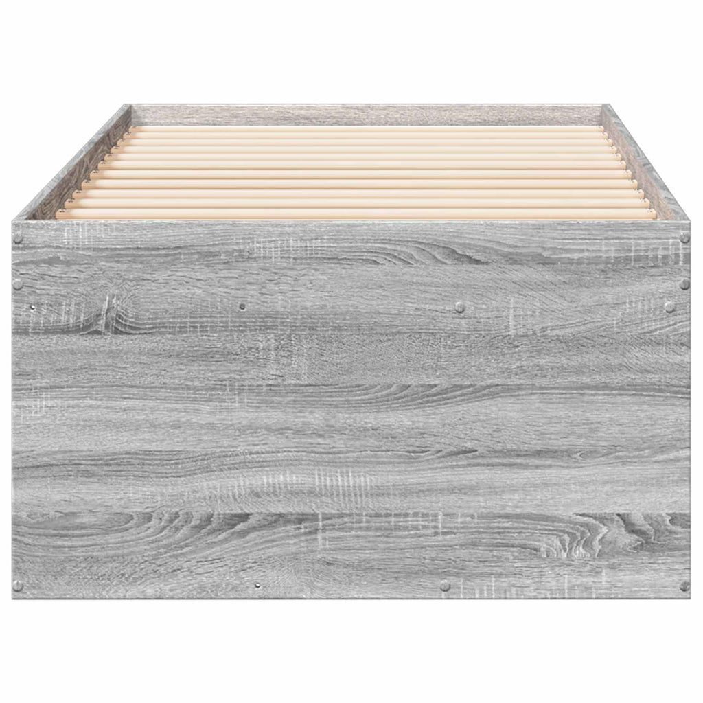 Lovos rėmas su saugojimu su stalčių Pilka Sonoma 80 x 200 cm