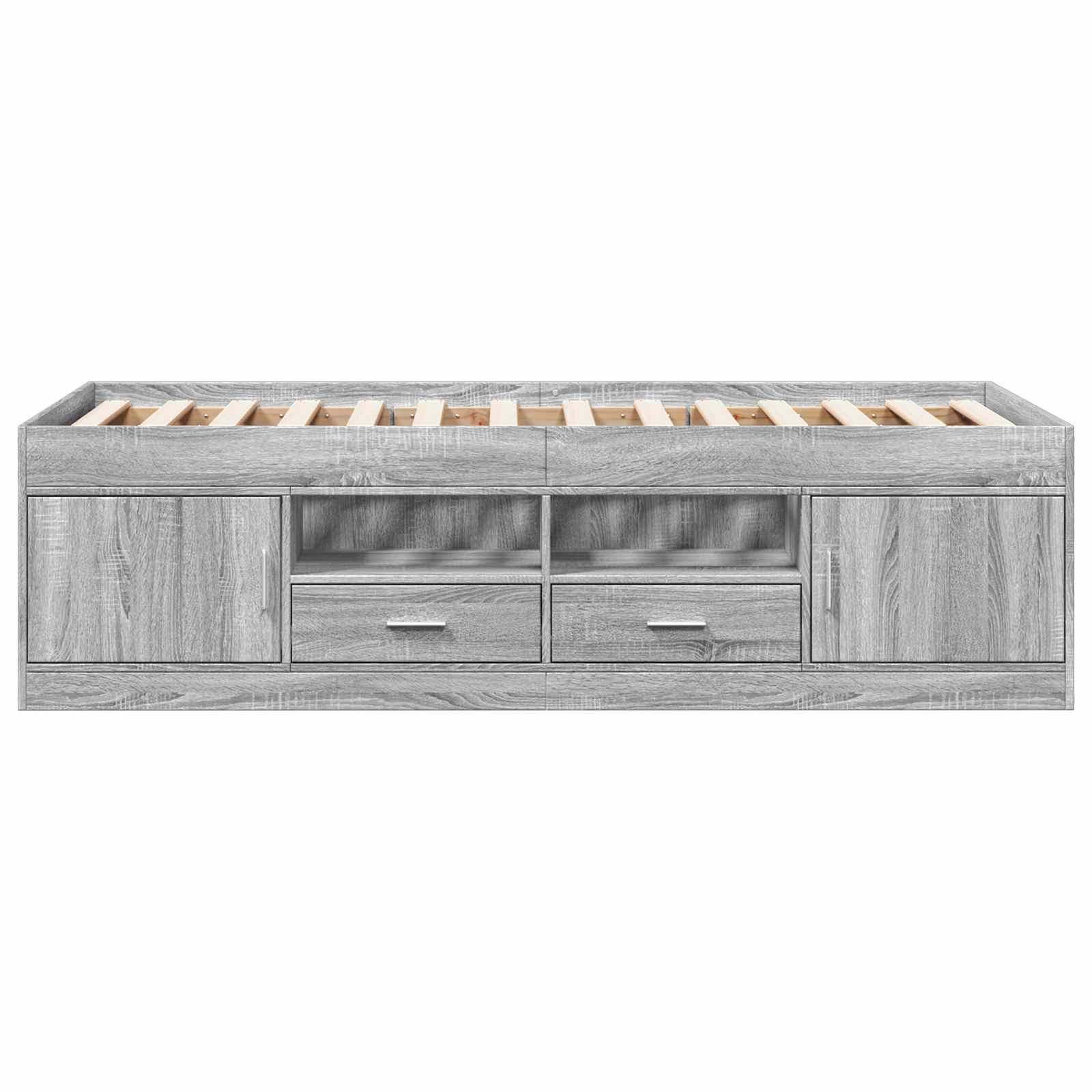 Lovos rėmas su saugojimu su stalčių Pilka Sonoma 80 x 200 cm