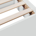 Lovos rėmas su saugojimu Balta 80 x 200 cm Apdirbta mediena