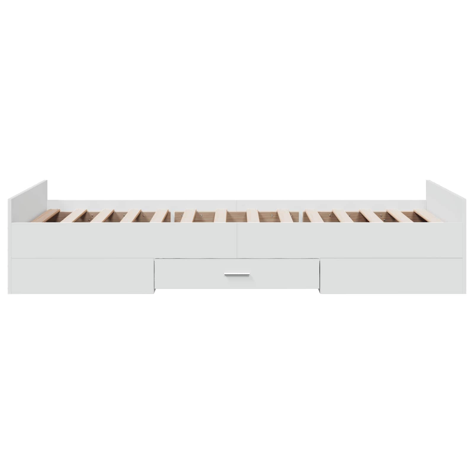 Lovos rėmas su saugojimu Balta 80 x 200 cm Apdirbta mediena