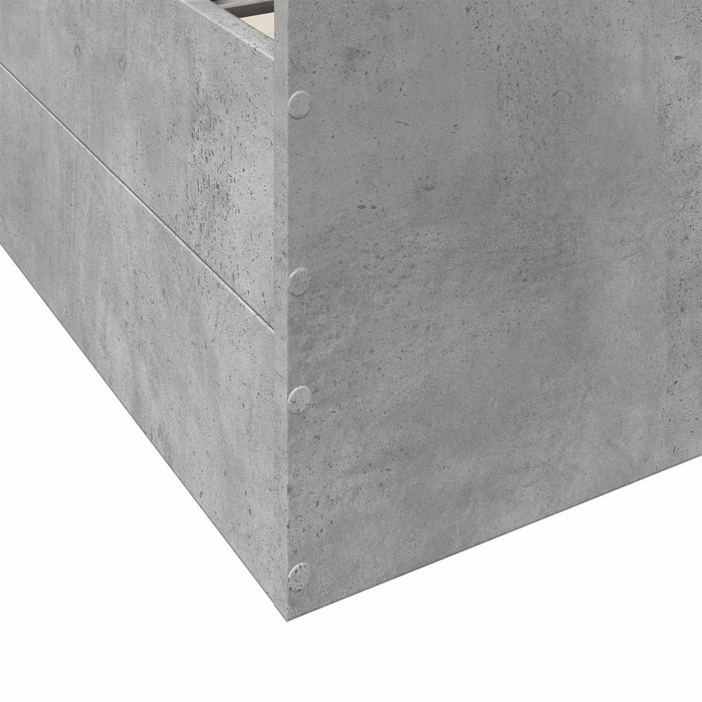 Lovos rėmas su saugojimu su stalčių Betono pilka 80 x 200 cm