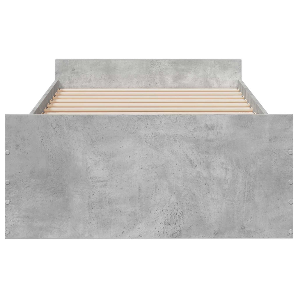 Lovos rėmas su saugojimu su stalčių Betono pilka 80 x 200 cm