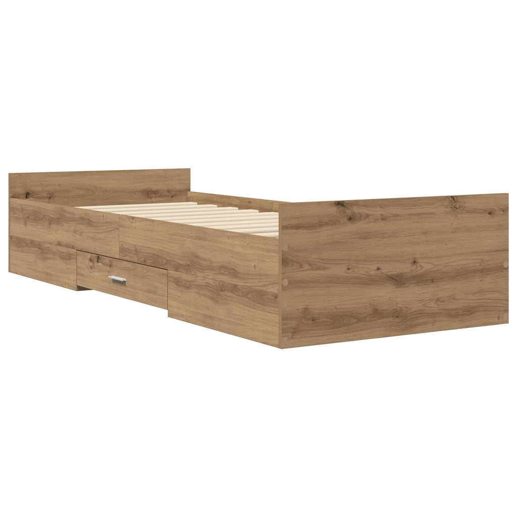 Lovos rėmas su saugojimu su stalčių Artisano ąžuolo 80 x 200 cm