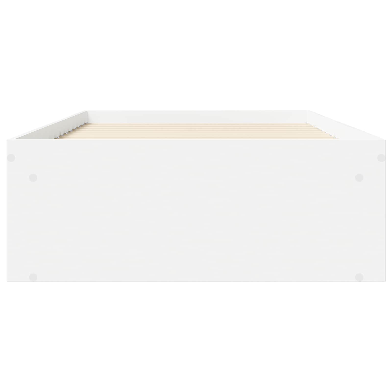 Lovos rėmas su saugojimu Balta 80 x 200 cm Apdirbta mediena