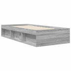 Lovos rėmas su saugojimu su lentyna Pilka Sonoma 80 x 200 cm