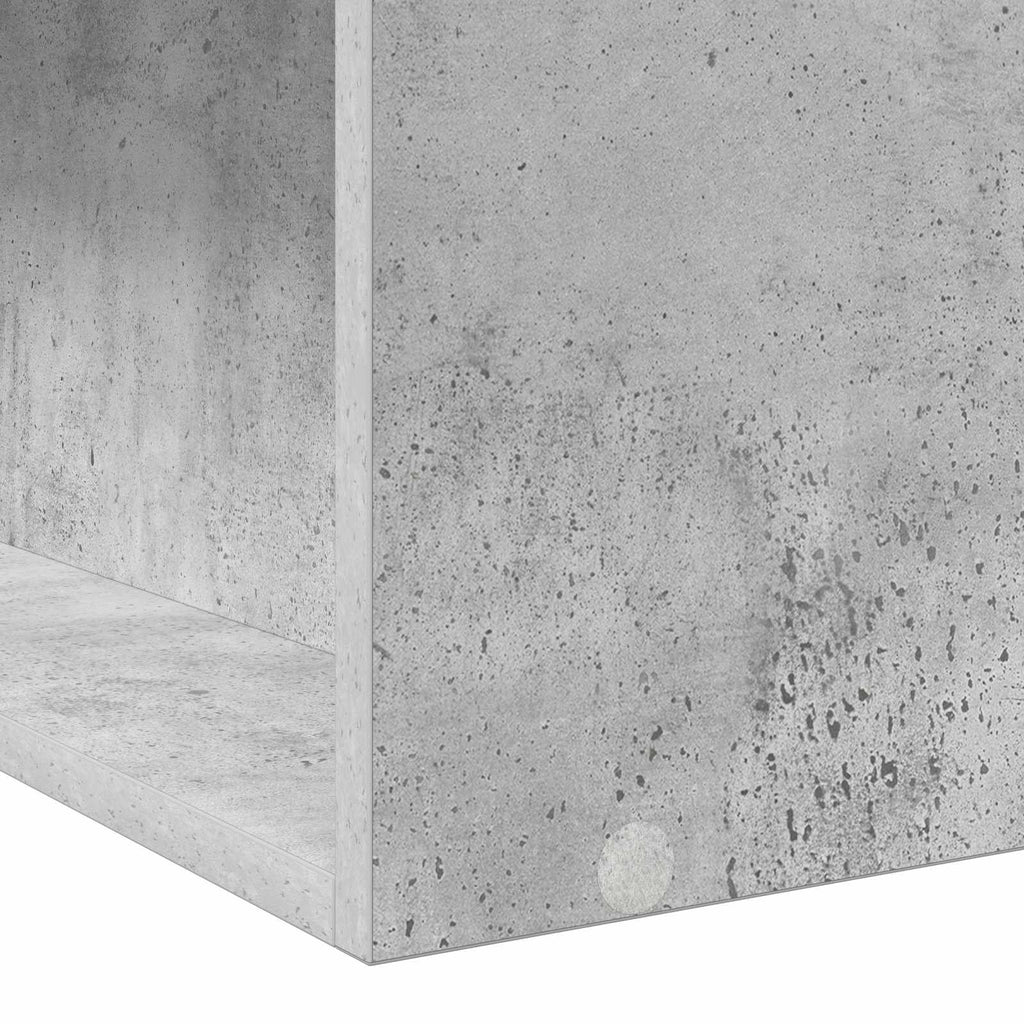 Lovos rėmas su saugojimu su lentyna Betono pilka 80 x 200 cm