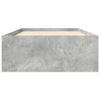 Lovos rėmas su saugojimu su lentyna Betono pilka 80 x 200 cm