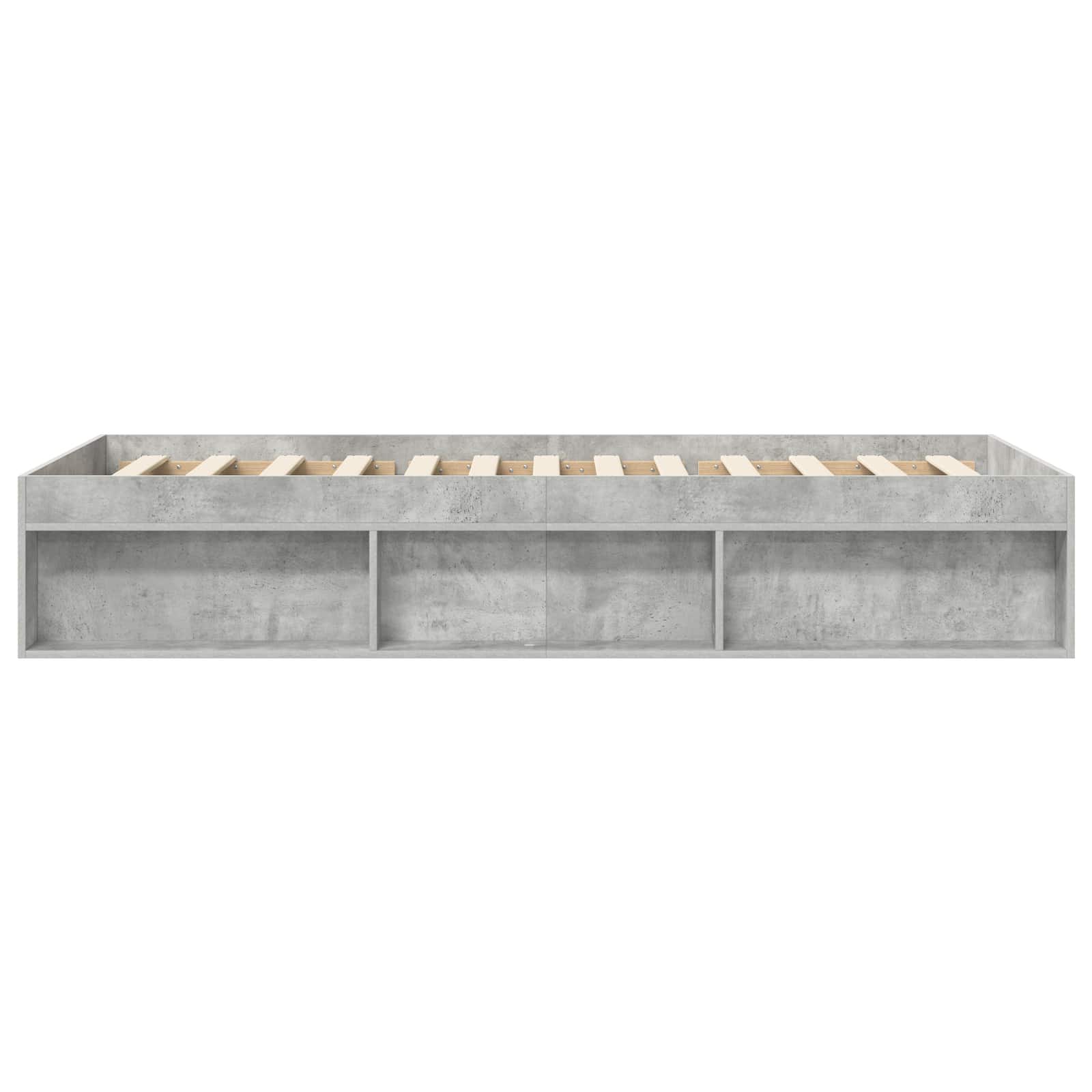Lovos rėmas su saugojimu su lentyna Betono pilka 80 x 200 cm