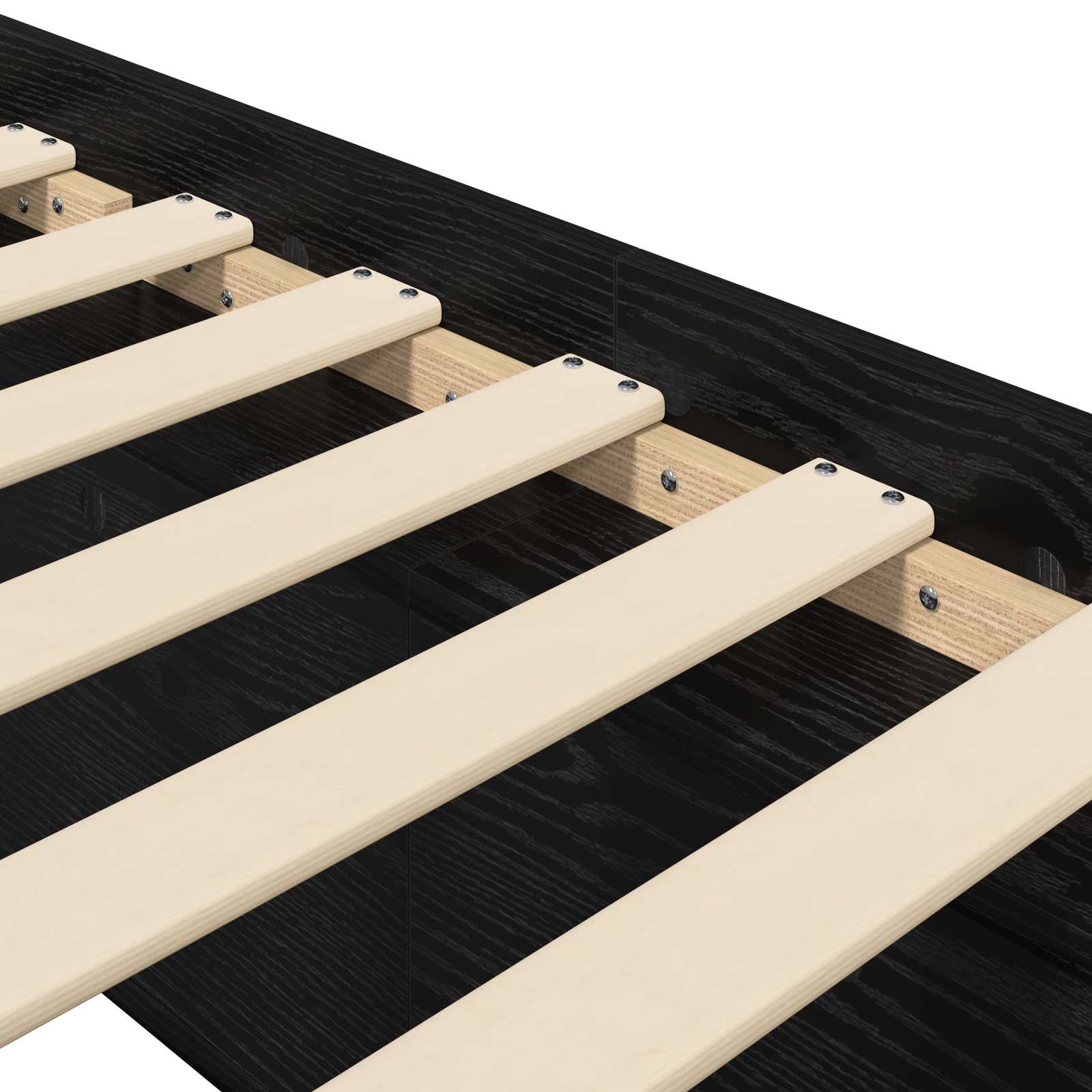 Lovos rėmas su saugojimu su lentyna Juodojo ąžuolo 80 x 200 cm
