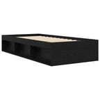 Lovos rėmas su saugojimu su lentyna Juodojo ąžuolo 80 x 200 cm
