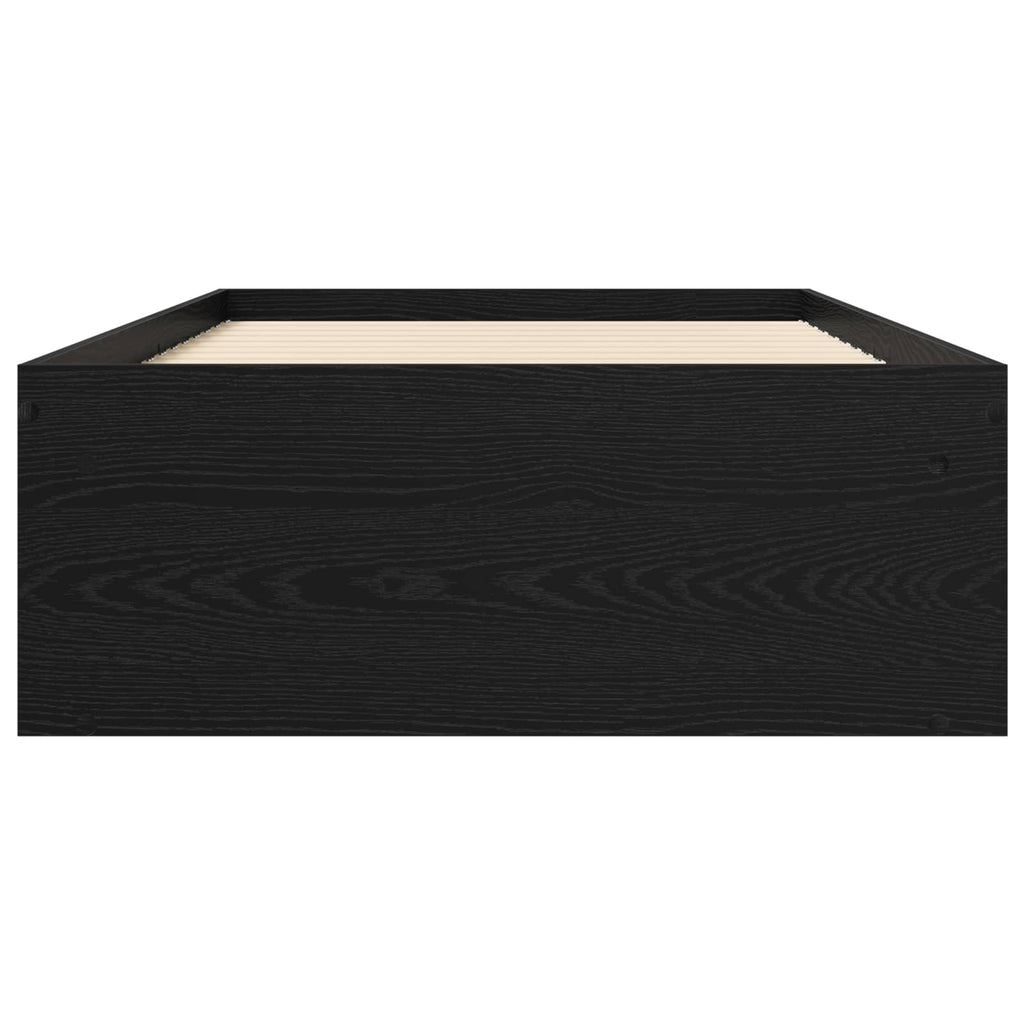 Lovos rėmas su saugojimu su lentyna Juodojo ąžuolo 80 x 200 cm