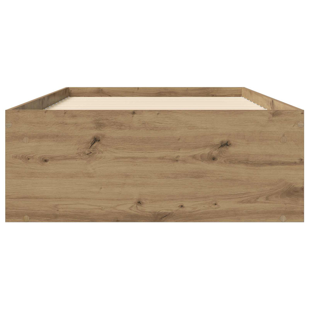 Lovos rėmas su saugojimu su lentyna Artisano ąžuolo 80 x 200 cm