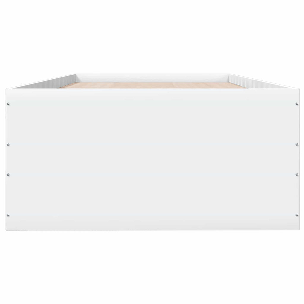 Grindų lovos rėmas Balta 80 x 200 cm Apdirbta mediena