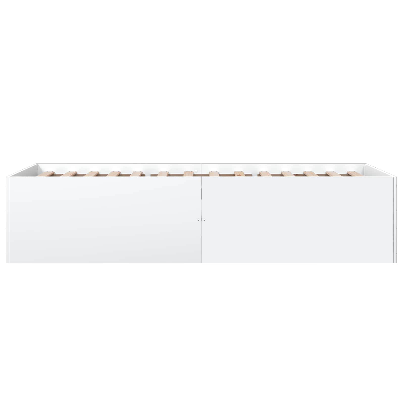 Grindų lovos rėmas Balta 80 x 200 cm Apdirbta mediena