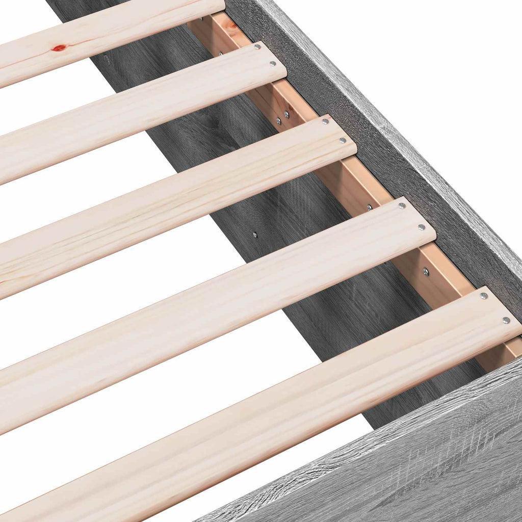 Grindų lovos rėmas Betono pilka 80 x 200 cm Apdirbta mediena