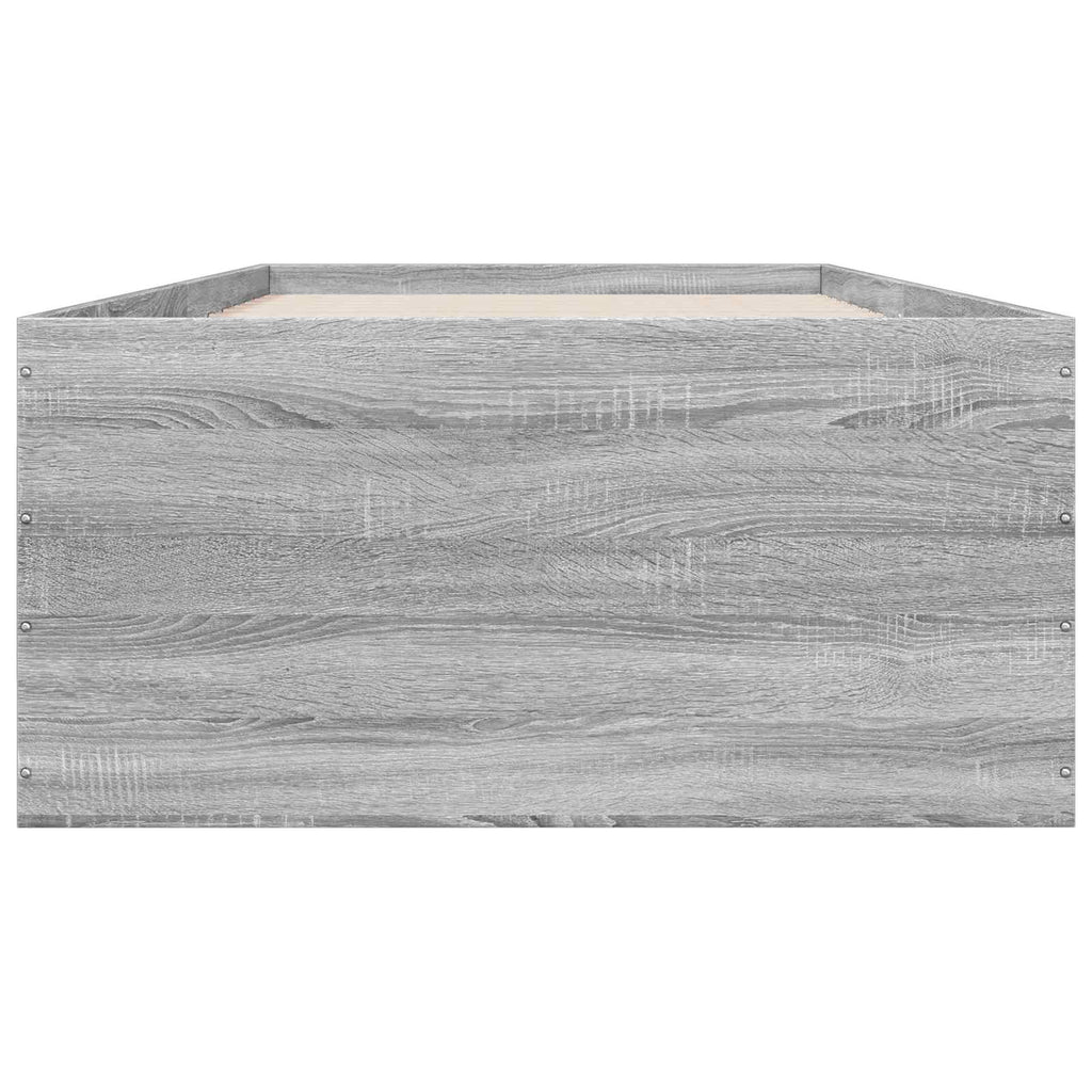 Grindų lovos rėmas Betono pilka 80 x 200 cm Apdirbta mediena
