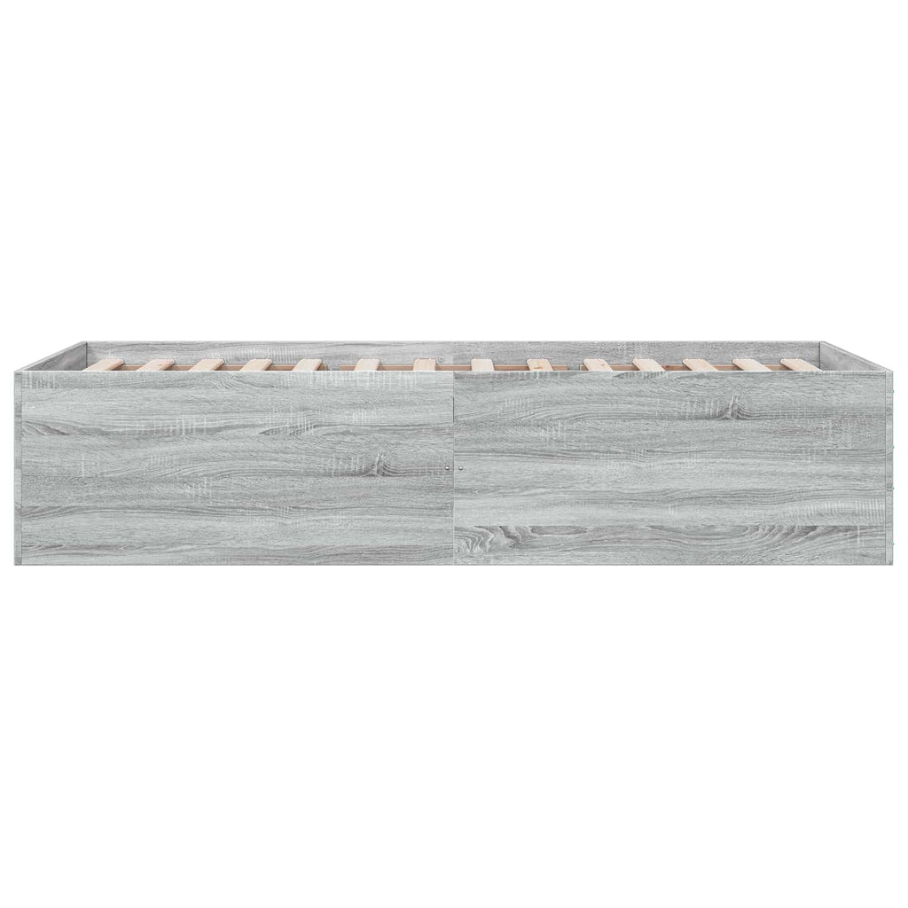 Grindų lovos rėmas Betono pilka 80 x 200 cm Apdirbta mediena
