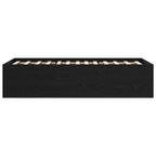 Grindų lovos rėmas Juodojo ąžuolo 80 x 200 cm Apdirbta mediena