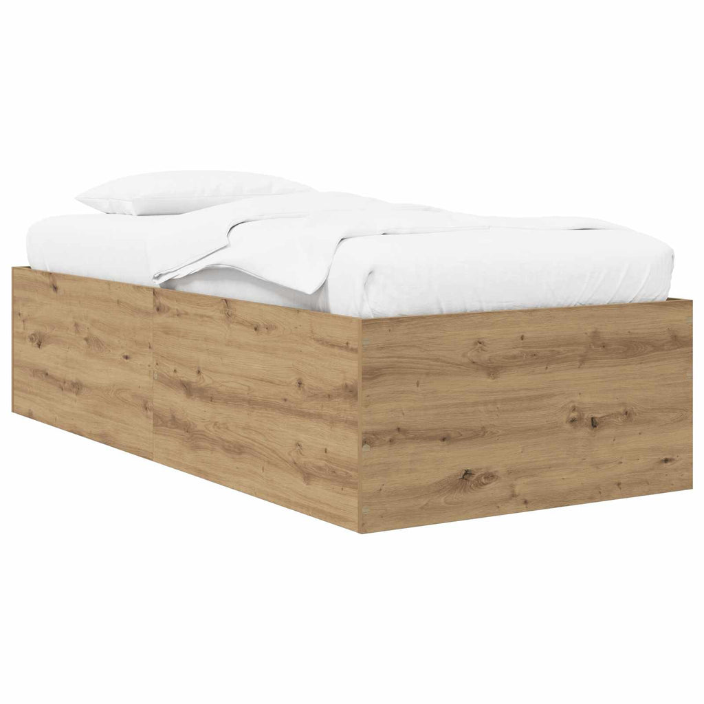 Grindų lovos rėmas Artisano ąžuolo 80 x 200 cm Apdirbta mediena
